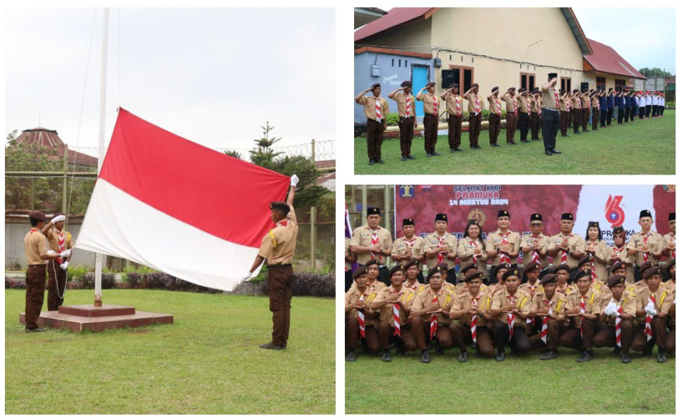 Peringati Hari Pramuka Ke-63, Lapas Kelas IIA Pematangsiantar Laksanakan Upacara Hari Pramuka
