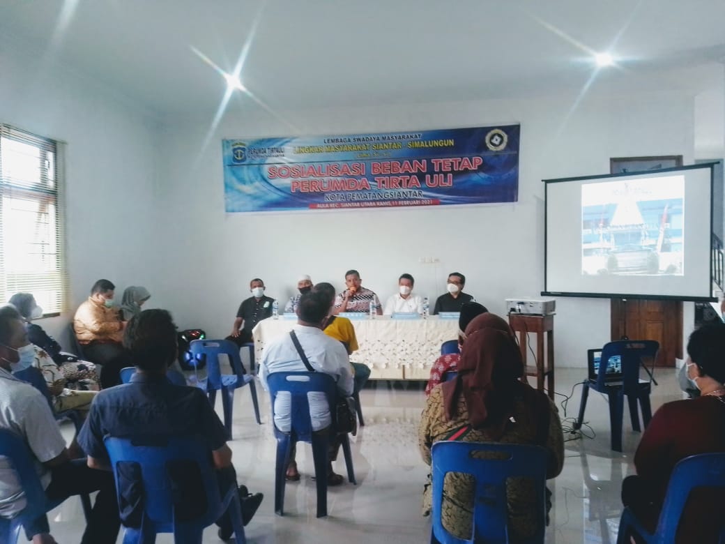 LSM Lima Si - si Bersama Perumda Tirta Uli Sosialisasikan Beban Tetap 