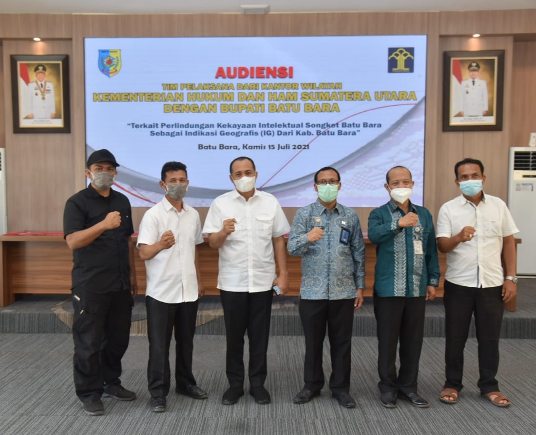 Bupati Batu Bara Gelar Pertemuan Dengan Kanwil Kemenkumham Sumut  Bahas Hak Paten Kain Songket