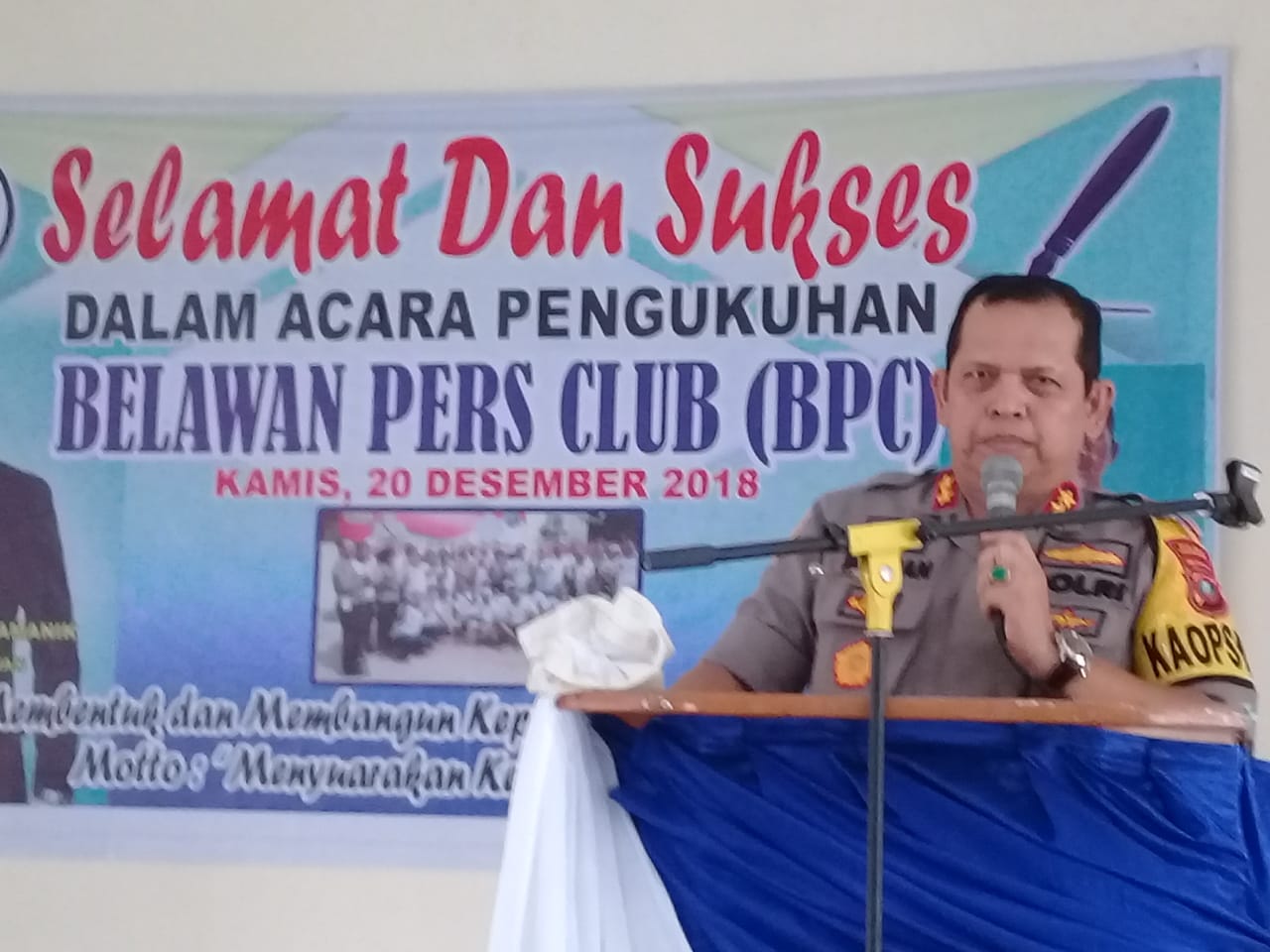 Kapolres Belawan bersama PJU Hadiri Pengukuhan BPC 