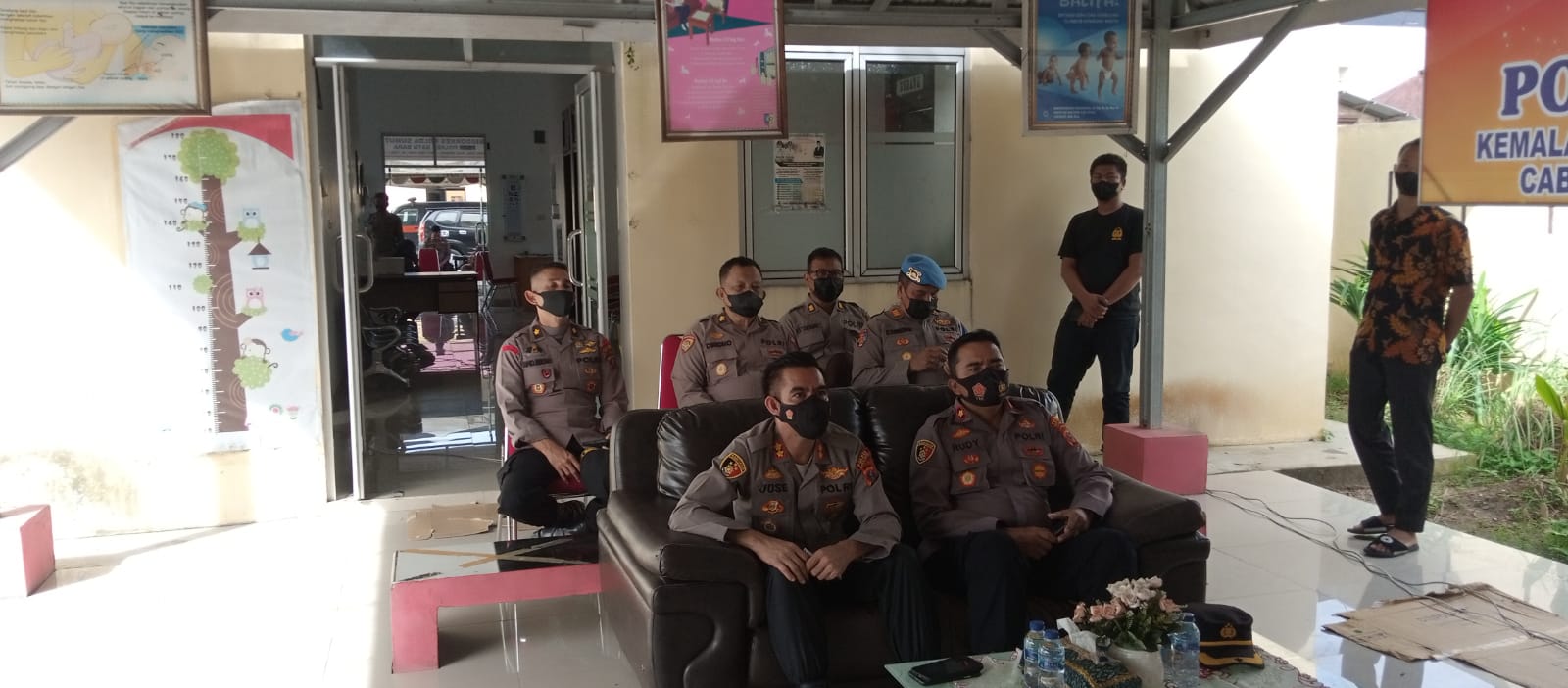 Kapolres Batu Bara AKBP Jose DC Fernandes S.I.K Mengikuti Zoomeeting Vaksinasi Serentak Indonesia.