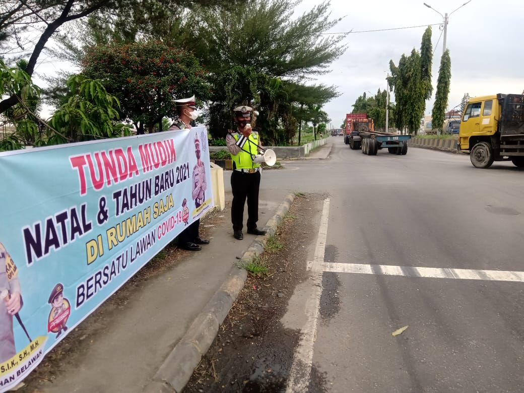 Satlantas Polres Belawan Beri Sosialisasi Jelang Ops Lilin Toba 2021