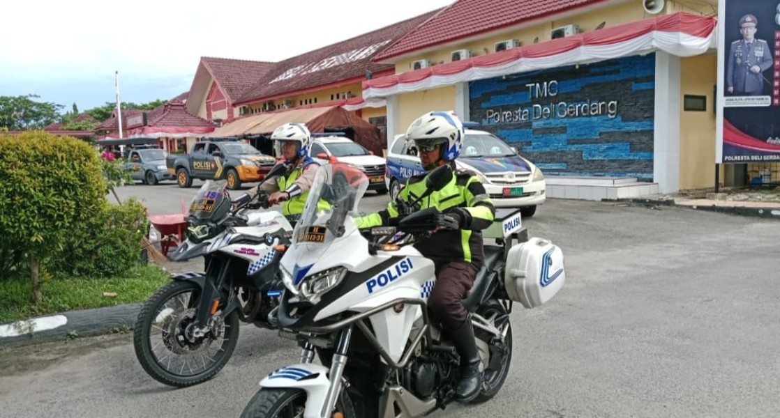 Polresta Deli Serdang Gelar Patroli Skala Besar Pasca Aksi Unjuk rasa