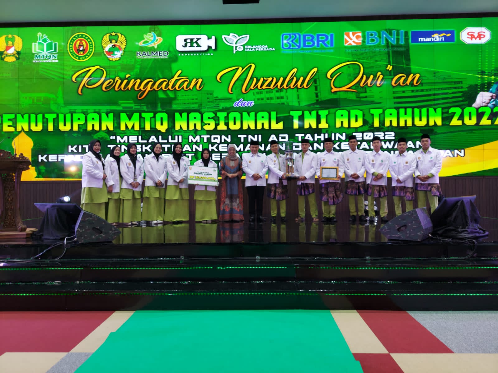 Alhamdulillah, Kodam I/BB Raih Juara Umum MTQN TNI AD TA 2022