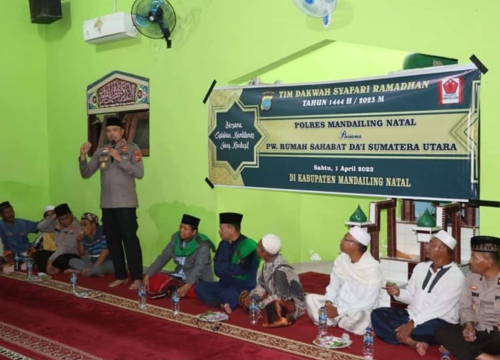 Kapolres Madina Hadiri Syafari Dakwah Ramadhan oleh Rumah Da’i Sumut