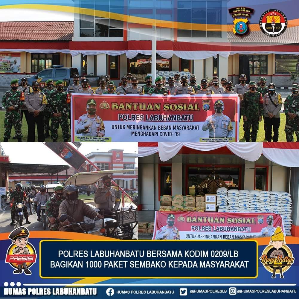 1000 paket sembako dibagikan kepada Masyarakat Labuhanbatu