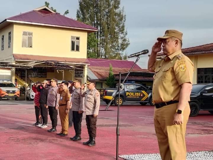 Sukseskan F1 Power Boat, Pemkab Dairi Bersama Polres Gelar Apel Korvey Bersama