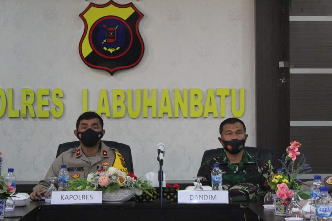Rapim TNI-POLRI di Polres Labuhanbatu diikuti secara Virtual