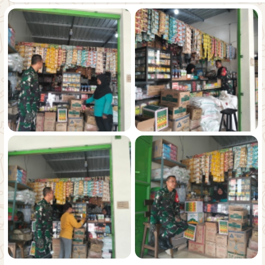 Pasca Lebaran, Serda Djoko Cek Toko Bahan Kue & Plastik