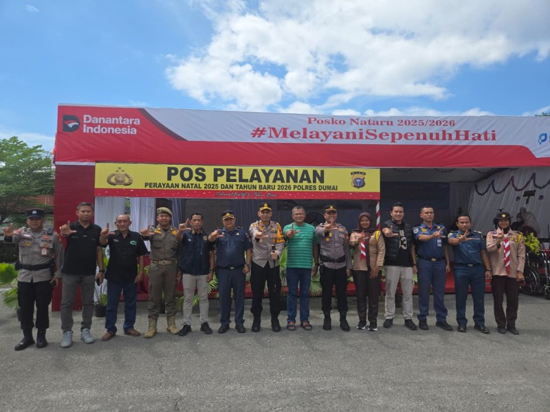 Kapolres Dumai Lakukan Pengecekan Intensif Pos Pengamanan Operasi Lilin Lancang Kuning 2025