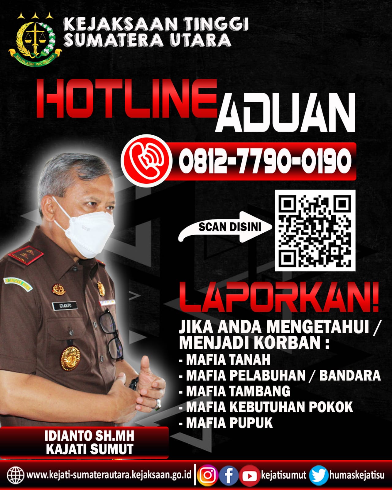 Kejati Sumut Buka Hotline Aduan: Laporkan Jika Anda Mengetahui Atau Jadi Korban Mafia Tanah