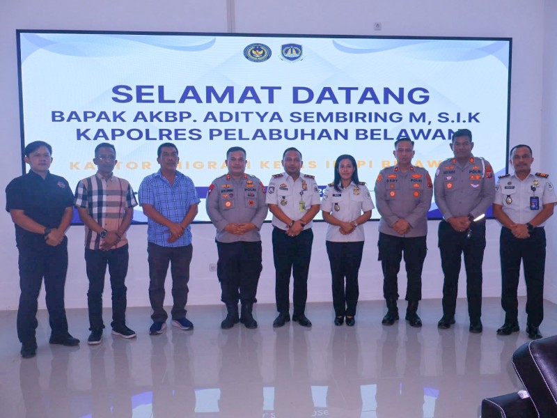 Kapolres Pelabuhan Belawan Kunjungi Kantor Imigrasi Kelas II TPI Belawan, Perkuat Sinergi Pengawasan Kru Kapal WNA