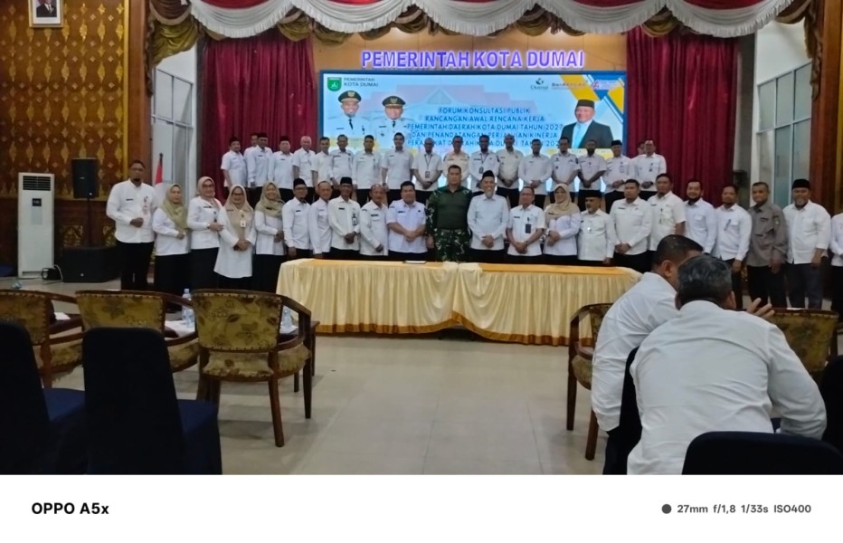 Forum Konsultasi Publik Rancangan Awal Rencana Kerja Pemko Dumai Tahun 2027 dan Penandatangan Perjanjian Kinerja Perangkat Daerah Kota Dumai Tahun 2026