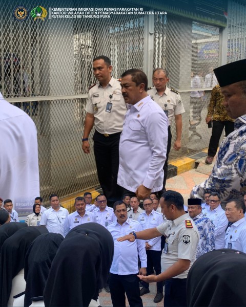Menteri Imigrasi Dan Pemasyarakatan RI Lakukan Kunjungan Kerja Ke Rutan Tanjung Pura
