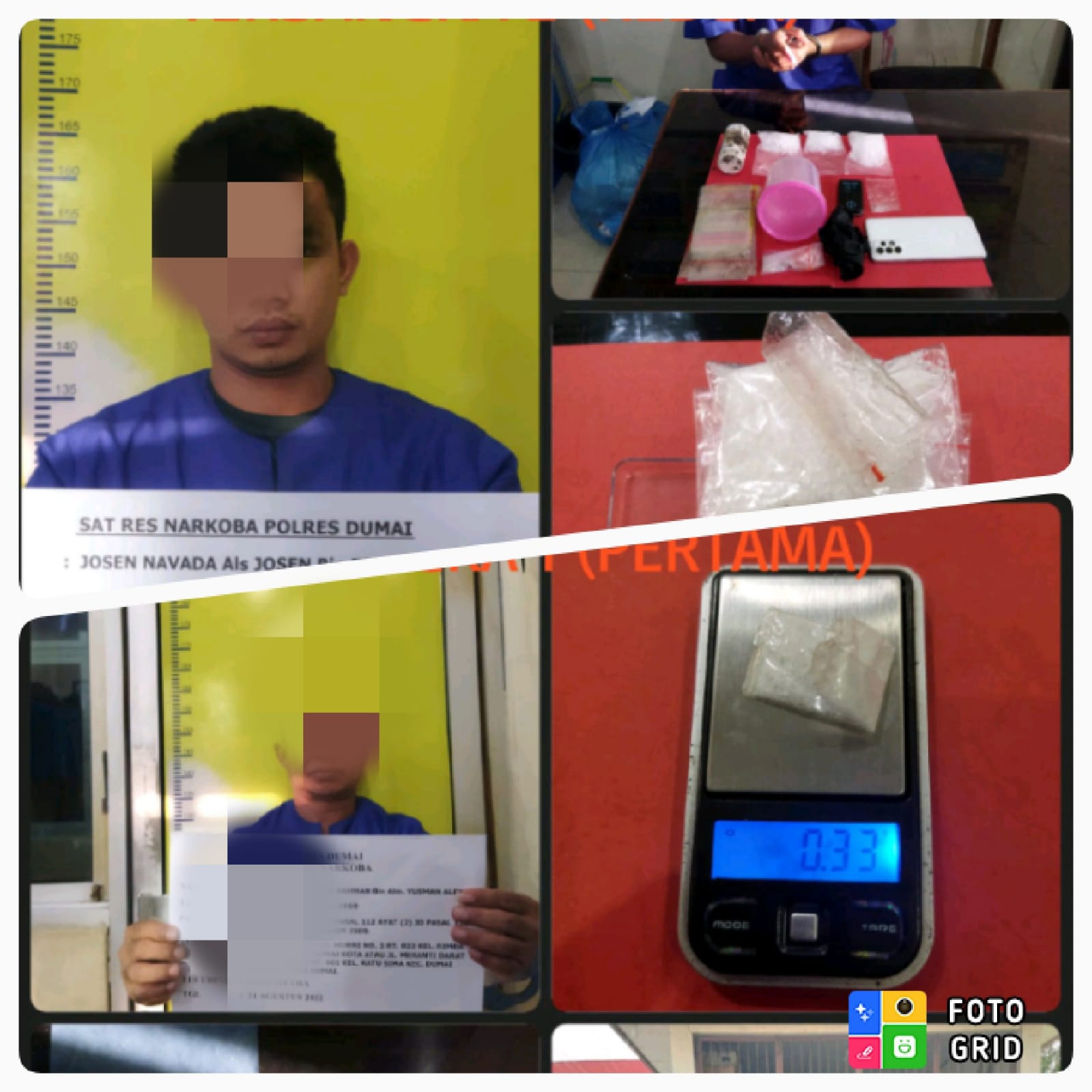 Lagi, Dua Pelaku Narkoba Di gulung Satresnarkoba Polres Dumai