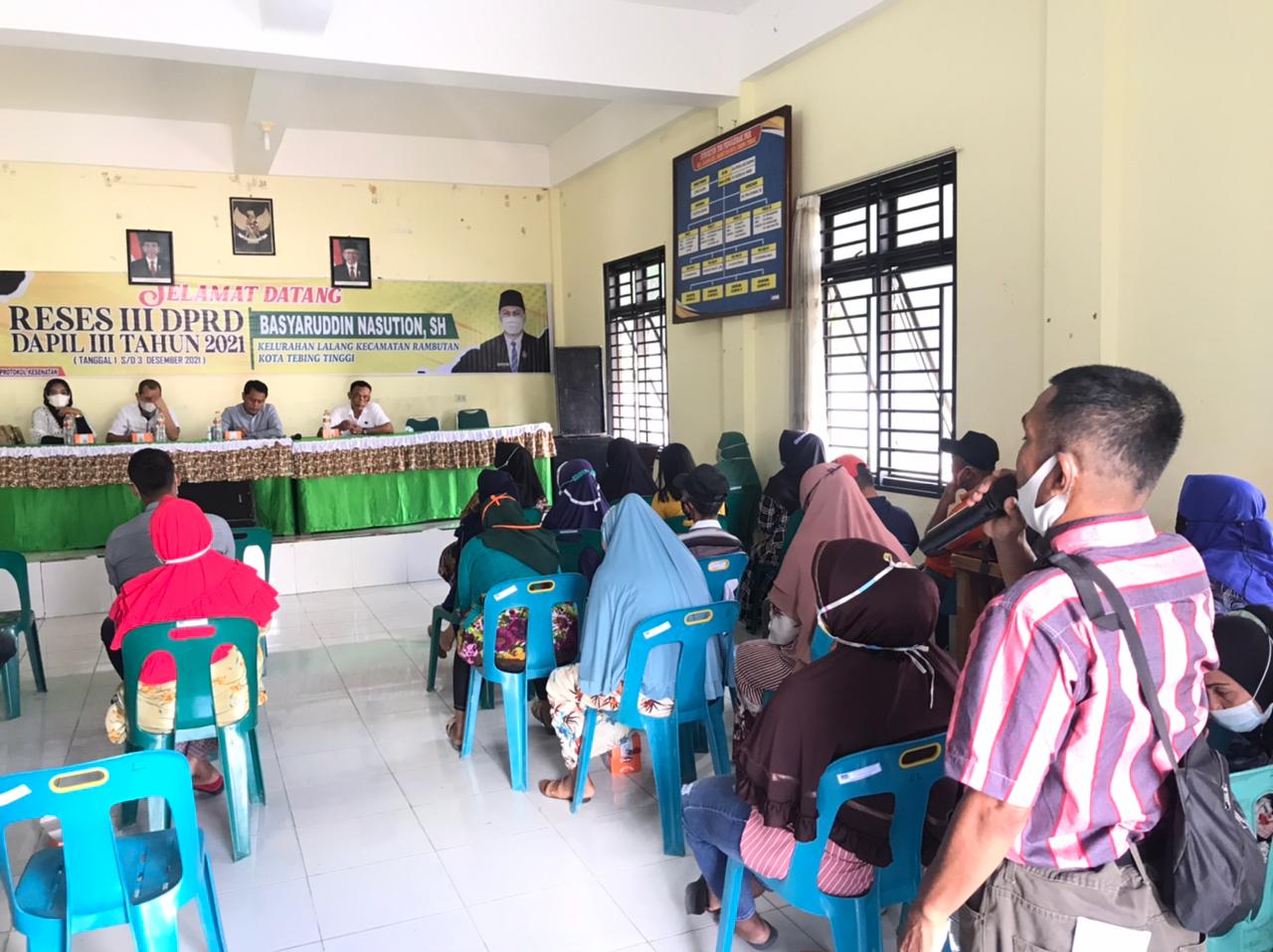 Tampung Aspirasi Masyarakat, Basyaruddin Nasution Laksanakan Reses Dapil III Di Kelurahan Lalang
