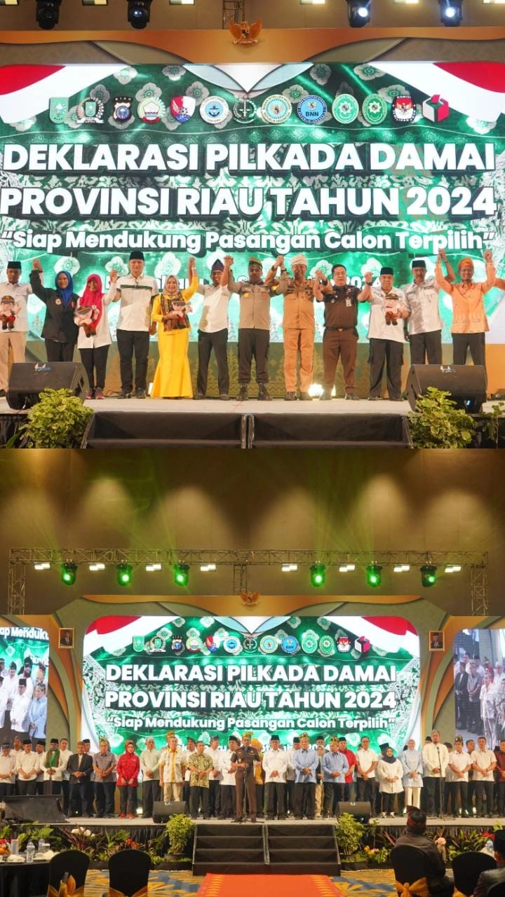 43 Calon Kepala Daerah provinsi Riau Menggelar Deklarasi Pilkada Damai Kota Pekan Baru.