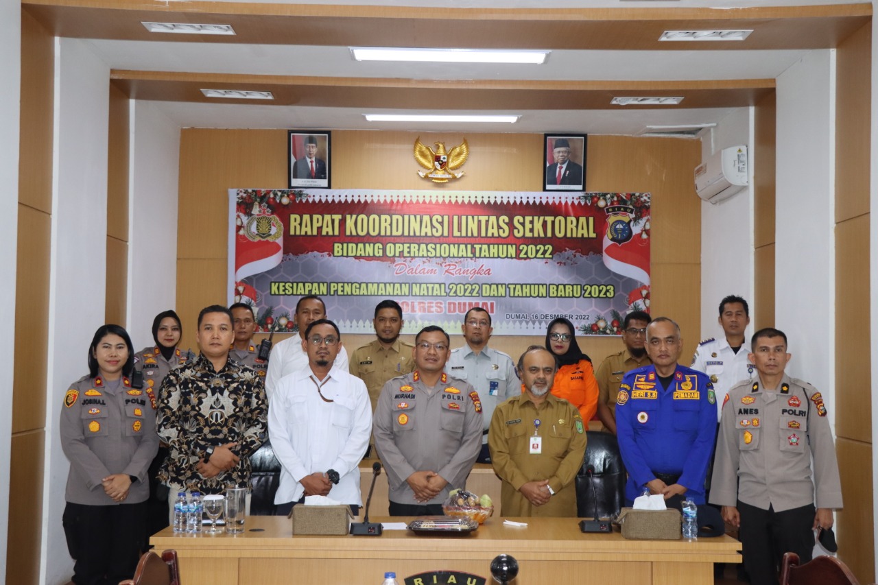 Pengamanan NATARU 2022, Polres Dumai Gelar Rakor Lintas Sektoral