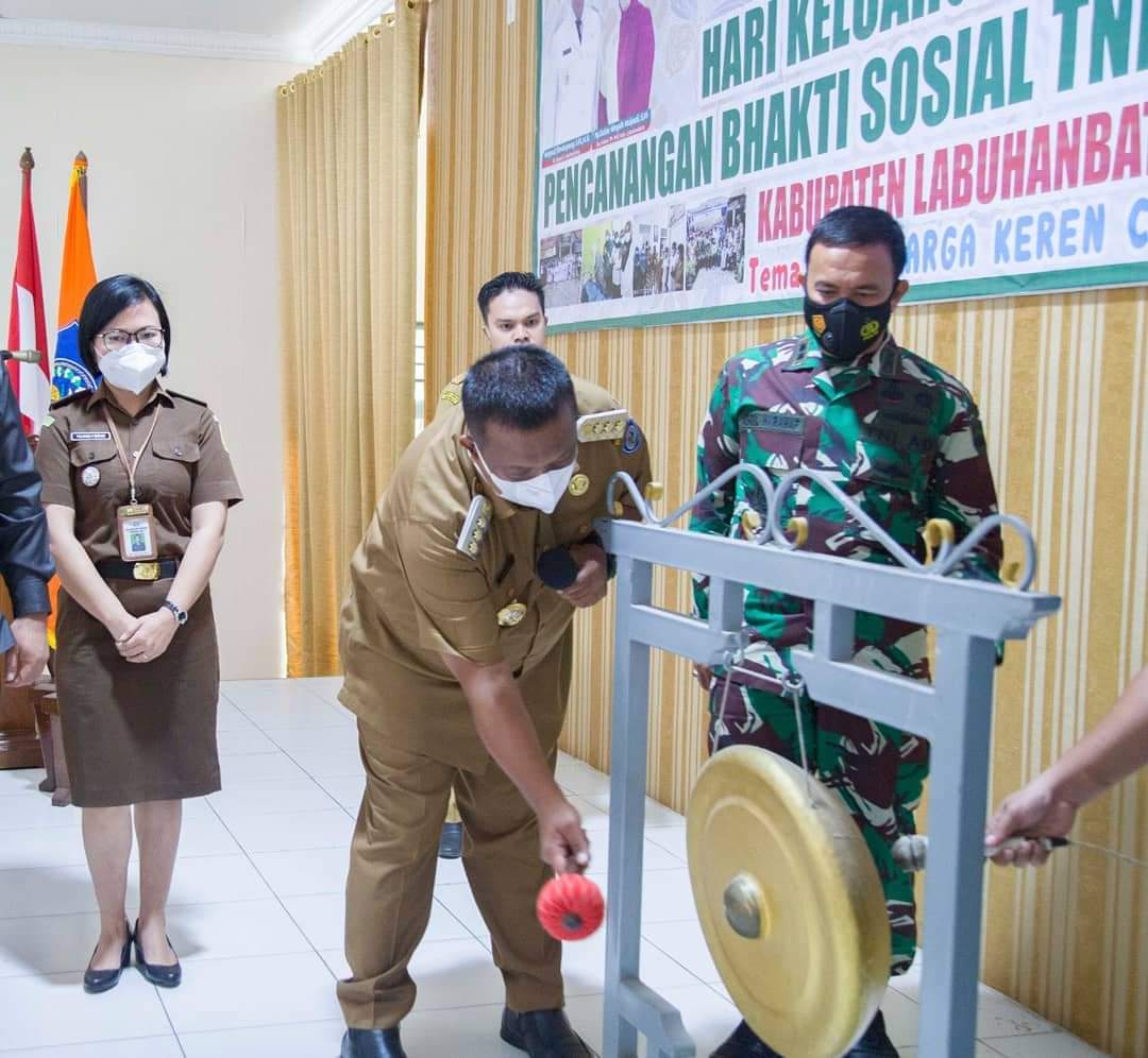 HARGANAS ke 28 dan Pencanangan Bhakti Sosial TNI KB- KES Tahun 2021 di Labuhanbatu