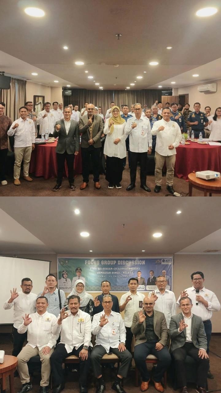 Pembangunan Jembatan Dumai-Malaka Melalui FGD Studi Kelayakan Mendapat Mufakat Baik.