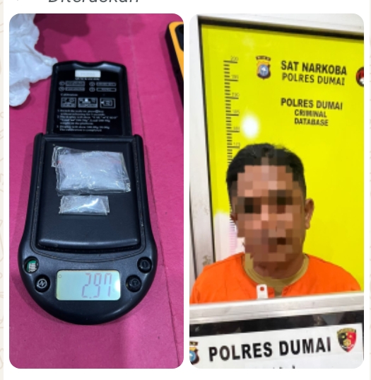 Polres Dumai Kembali Ungkap Kasus Narkotika Jenis Shabu, 1 Orang Ditangkap