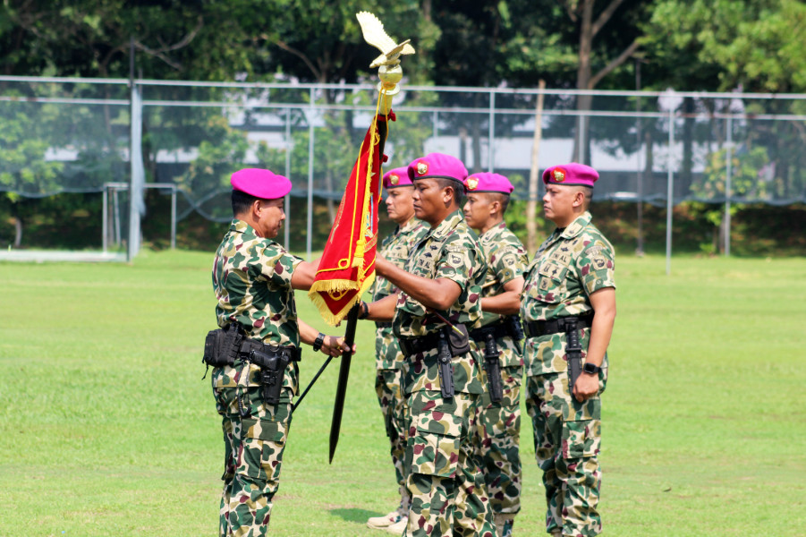 Upacara Sertijab Komandan Batalyon Infanteri 9 Marinir TNI AL,Kormar,Yonif 9 Marinir