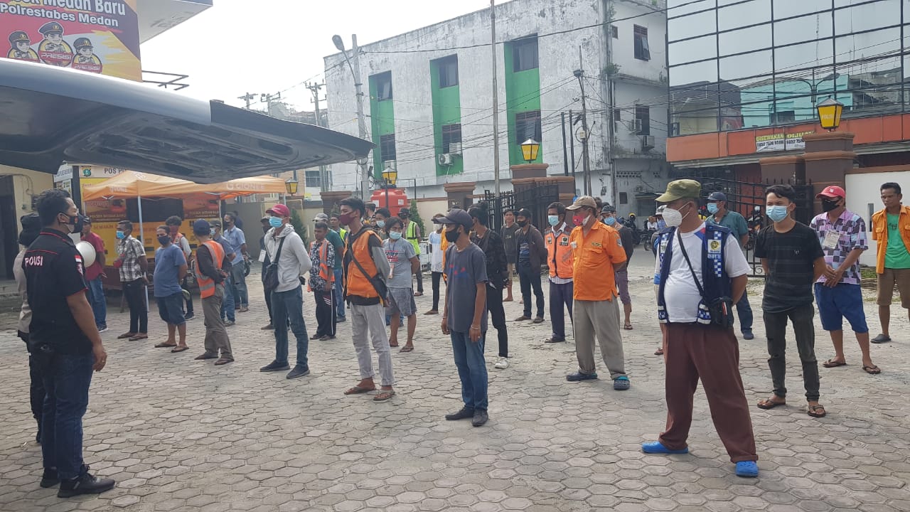 Atensi Intruksi Kapolri, Polsek Medan Baru Amankan 43 Orang Premanisme