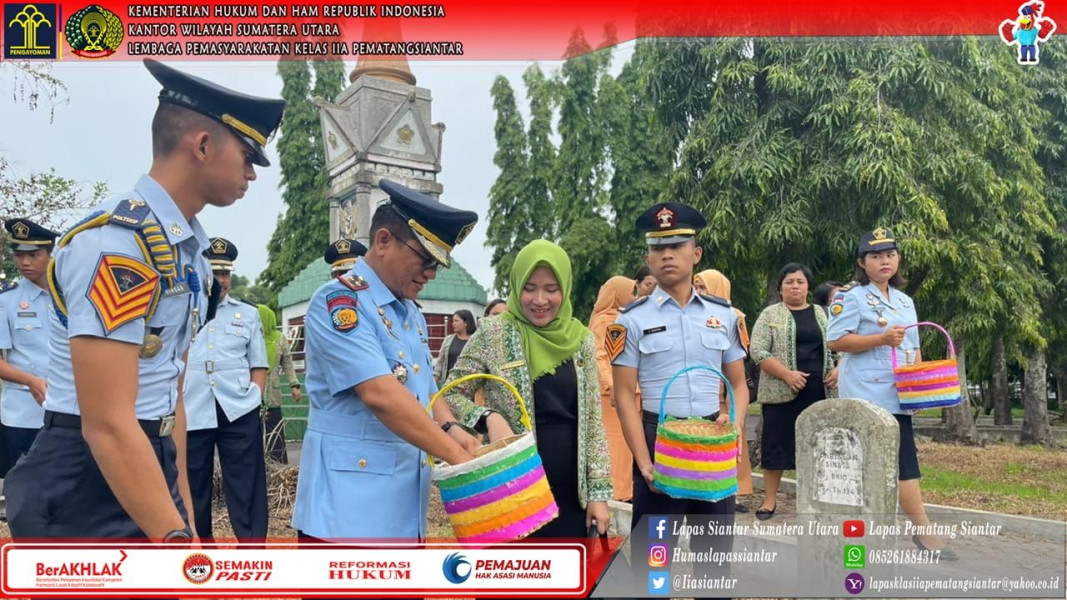 HBP ke-59, Lapas Kelas IIA Pematang Siantar Gelar Upacara Tabur Bunga di Taman Makam Pahlawan