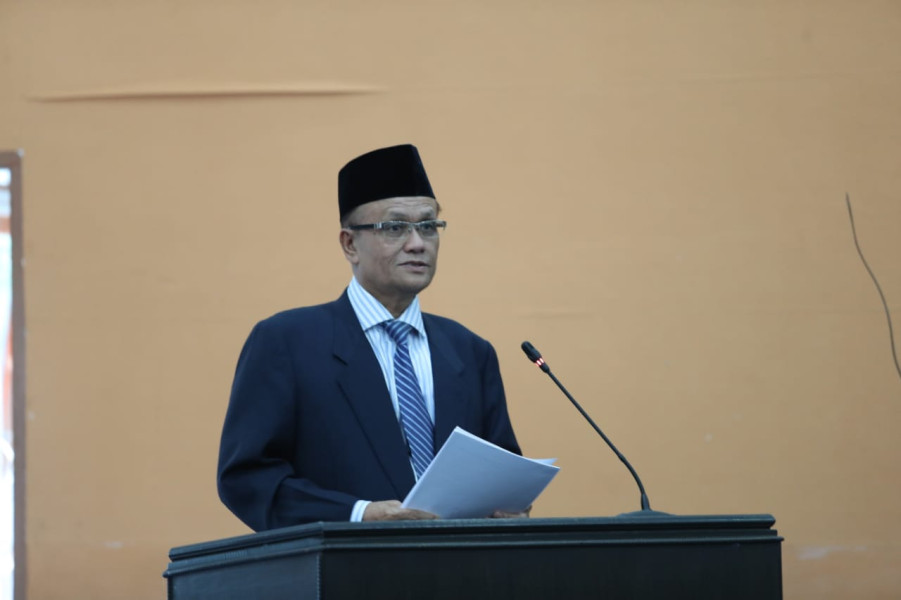 Wakil Bupati Pakpak Bharat, H Mutsyuhito Solin, Dr, M.Pd menyampaikan Pidato Nota Pengantar Bupati