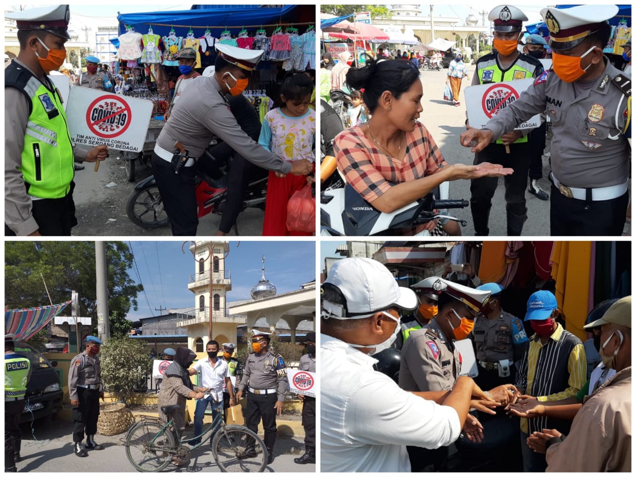 Gelar Ops Keselamatan Toba 2020, Sat Lantas Polres Sergai Bersama Kita Pasti Bisa  Cegah Corona