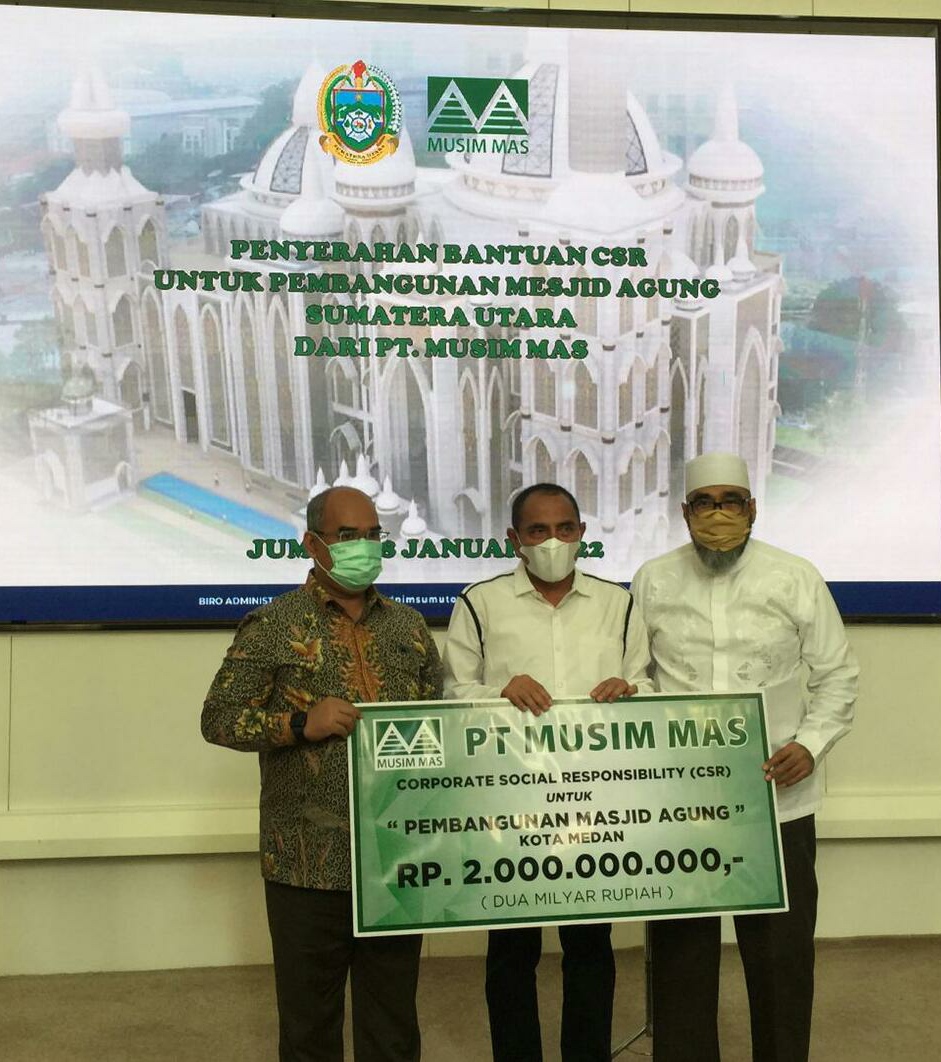 Pengusaha Sawit dari Medan Sumbang Dana Rp 2 M untuk Pembangunan Masjid Agung Medan.