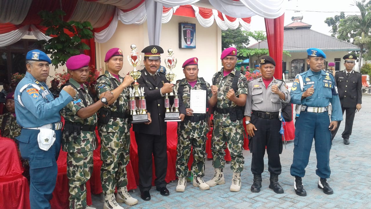 Hut Polri Ke 72 Polres Pelabuhan Belawan Bersinergi  dengan TNI Jaga Kamtibmas