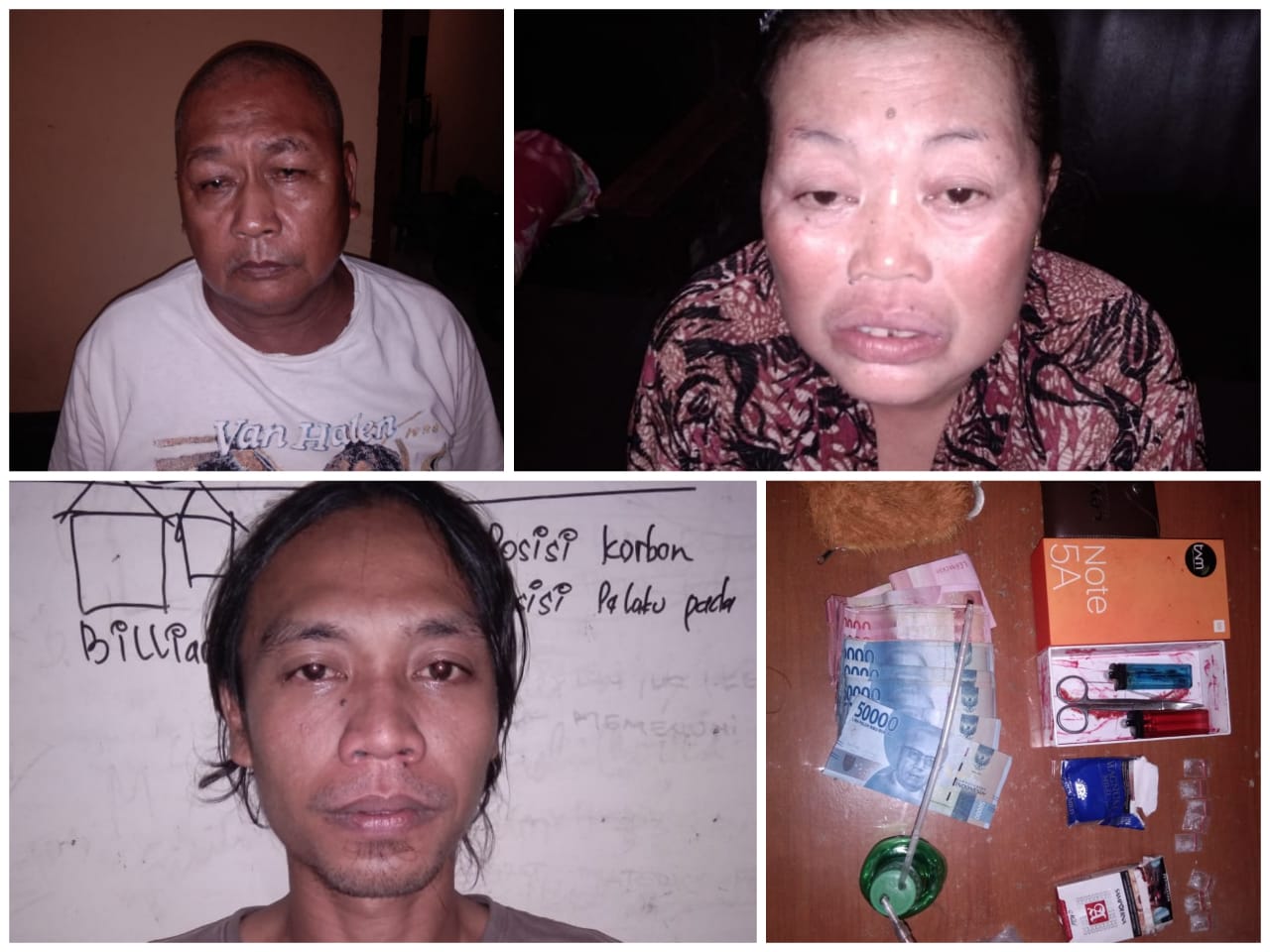 Polsek Teluk Mengkudu Ciduk  Satu Keluarga Edarkan Sabu di Sergai