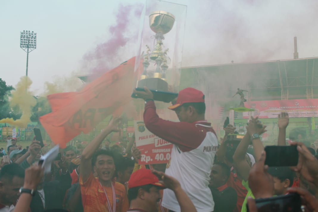 Ini Detik-Detik yang Mendebarkan Tim Kesebelasan Polres Belawan Pemenang Raih Piala Kapoldasu