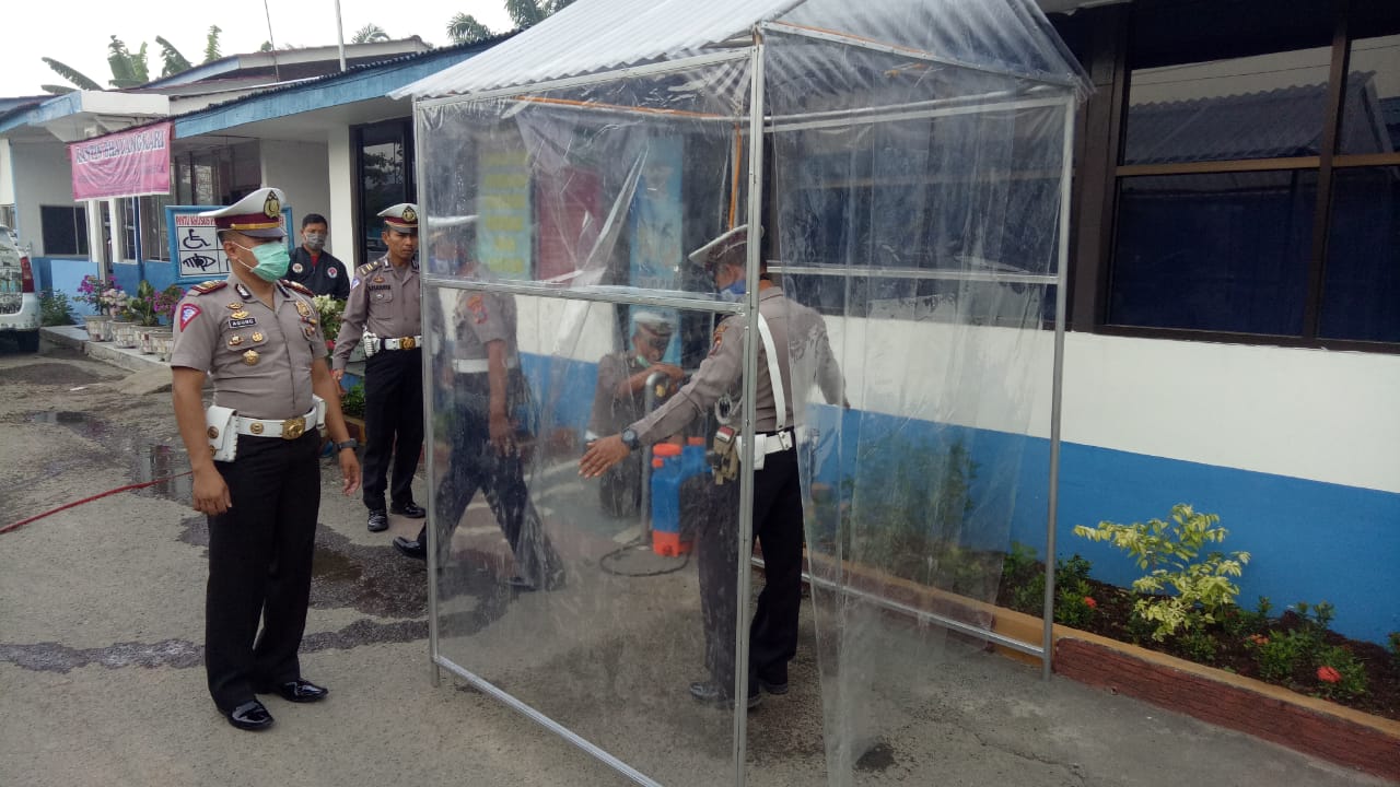 Polres Sergai Pasang Ruang Sterilisasi Anti Virus, Cegah Penyebaran Covid-19