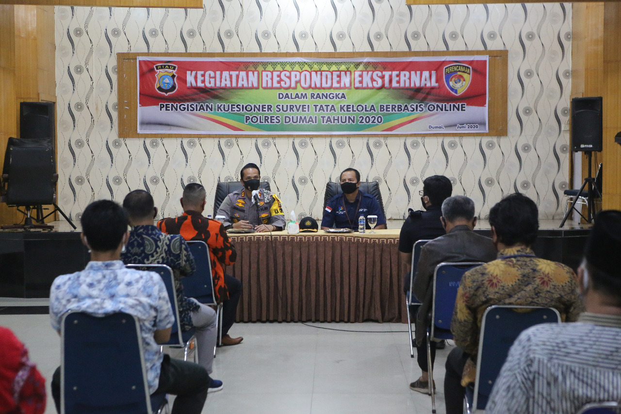 Polres Dumai Adakan Survei Tata Kelola Berbasis Online