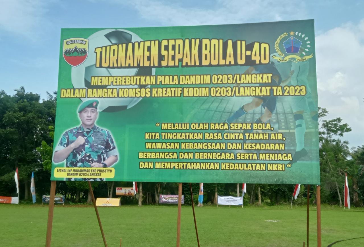 Turnamen Sepak Bola U - 40 Dandim Cup 2023 Dibuka
