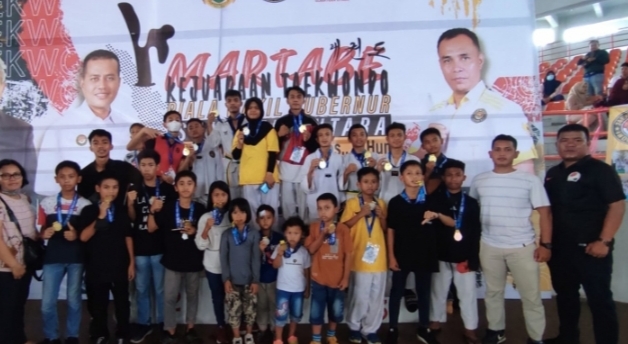 Kontingen Taekwondo Pakpak Bharat Raih 15 Emas, 12 Perak, 1 Perunggu di Kejuaraan Martabe Cup