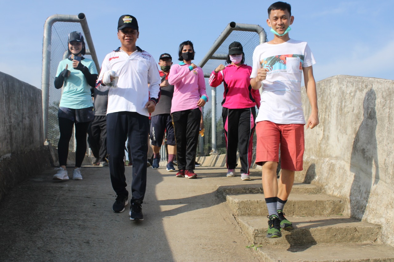 Kapolres Sergai Bersama Personel Olahraga Hash Menyongsong New Normal
