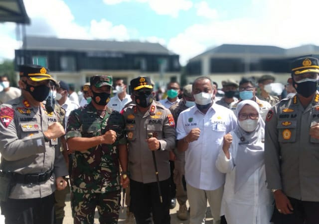 Kapolda Sumut tinjau pelaksanaan Vaksinasi massal di Kabupaten Labuhanbatu Utara