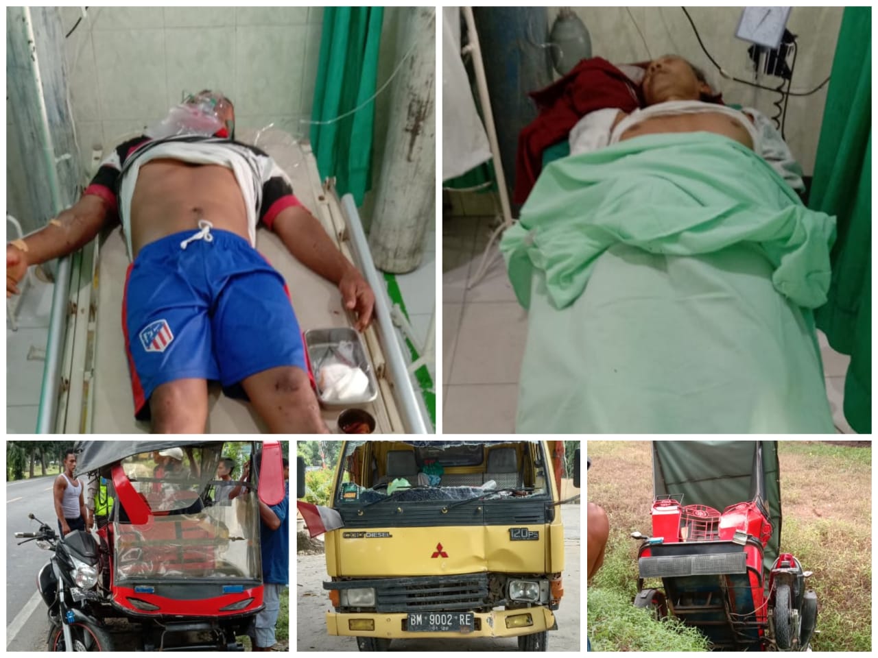 Truk Coltdiesel Tabrak Betor Pecah Ban, 1 Tewas  5 Luka