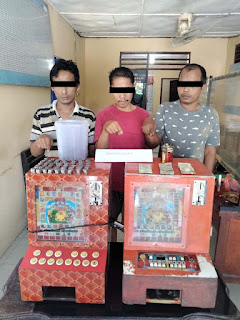 Polsek Panai Tengah Tangkap Tersangka 3 Orang Sedang Bermain judi Jackpot