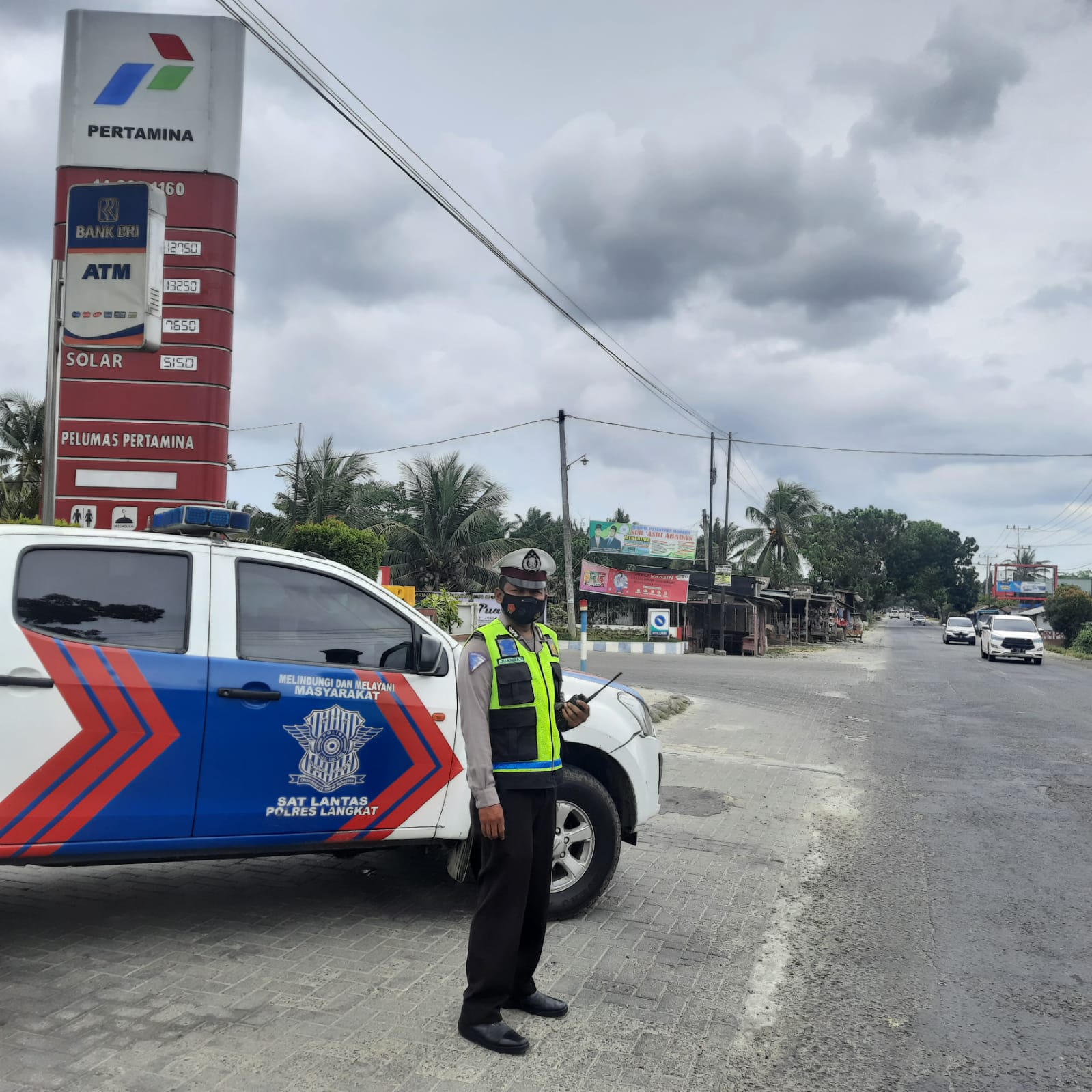 Antisipasi Rawan BBM, Sat Lantas Polres Langkat Giat Mobile Patrol Di SPBU