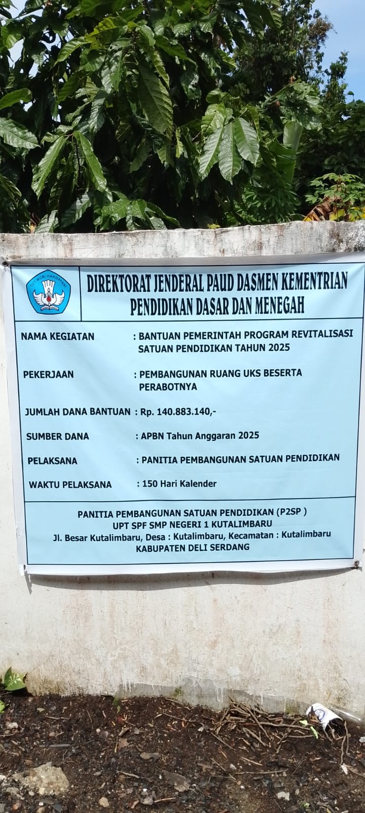 Bupati Deliserdang Diminta Copot Plt Kepsek SMPN 1  Kutalimbaru Tetkait Pengelolaan Proyek Revitalisasi dan Rehab Gedung Sekolah