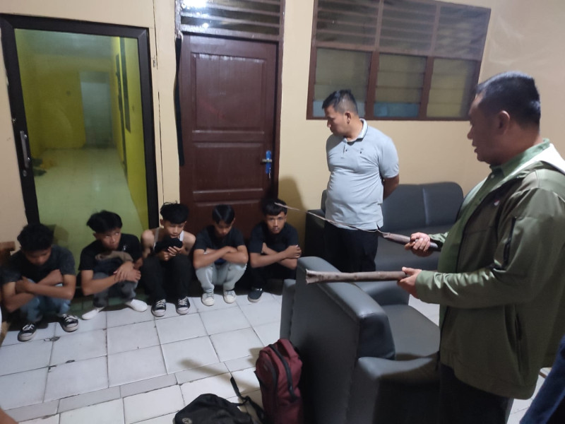 5 Pelaku Geng Motor Berhasil Diamankan Personil Gabungan TNI - Polri