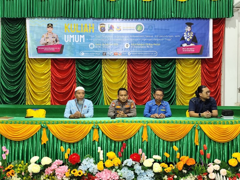 Polres Dumai Gelar Kuliah Umum di ITB Riau Pesisir, Tekankan Tiga Dosa Pendidikan dan Gerakan Anti Narkoba