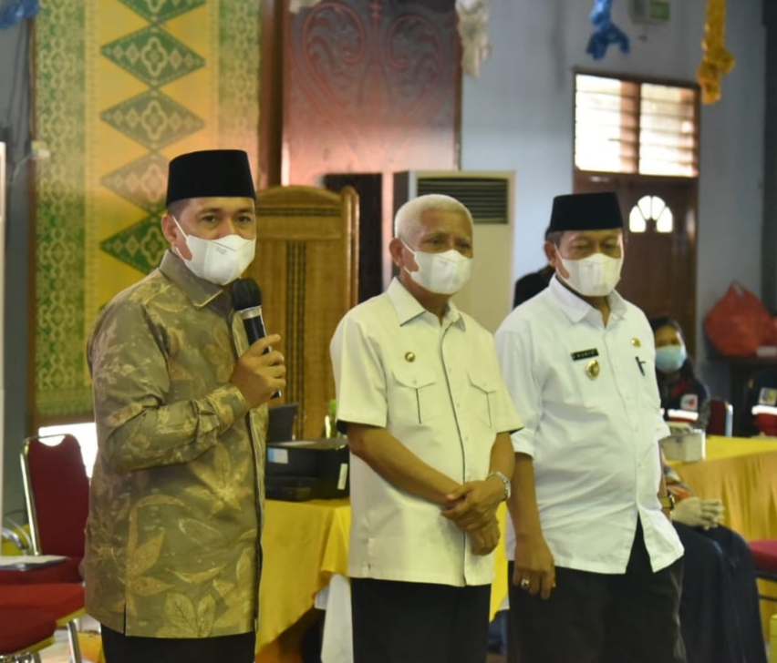 Bupati Batu Bara Hadiri Vaksinasi Insan Sektor Jasa Keuangan Yang Digelar OJK & Bank Sumut