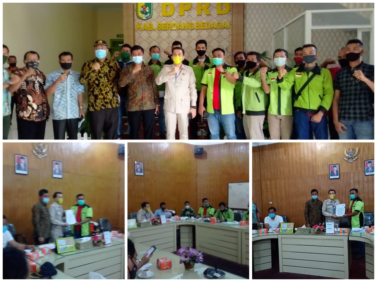 Sampaikan Orasi Damai ke DPRD   DPC SBSI 1992 Sergai Tegas Tolak UU Omnibus Law