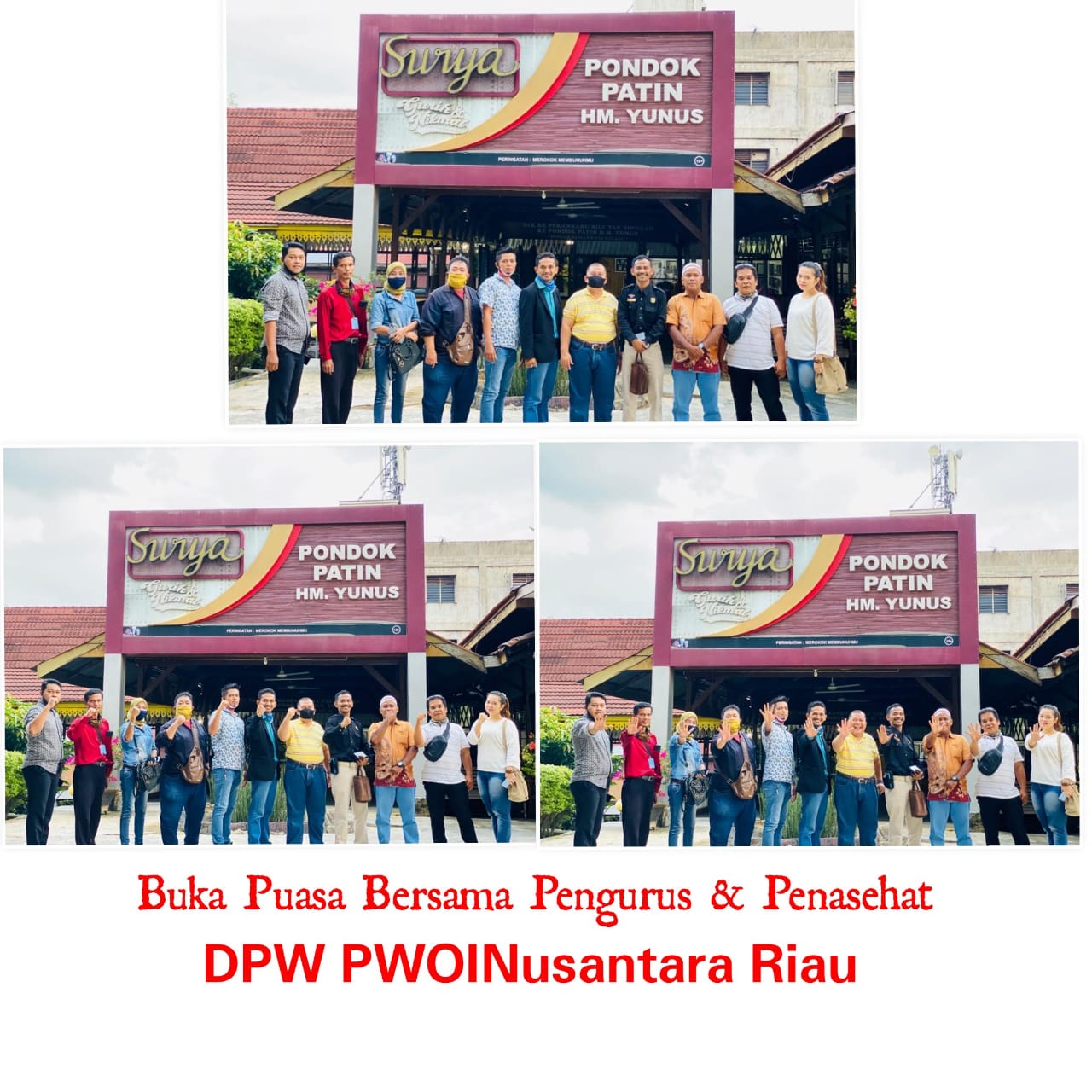 H.Yunus Penasehat DPW PWOINusantara Riau Taja Buka Puasa Bersama di Pondok Patin