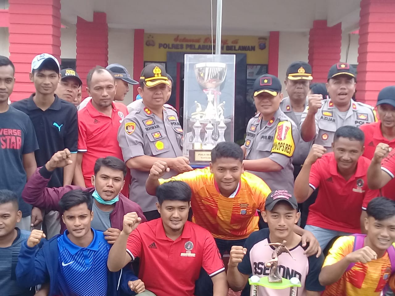 Tim Binaan Kesebelasan Polres Belawan Gelar Syukuran Dikemenangan Piala Kapoldasu Cup 